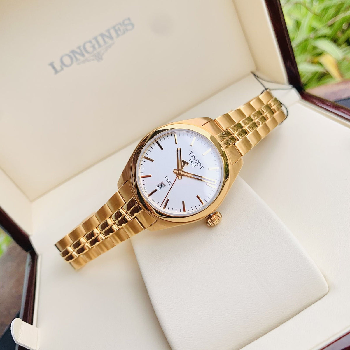 Shop Authentic Tissot T Classic PR 100 Lady White Dial Gold Steel Strap Watch for Women - T101.210.33.031.00 - Luxxuri