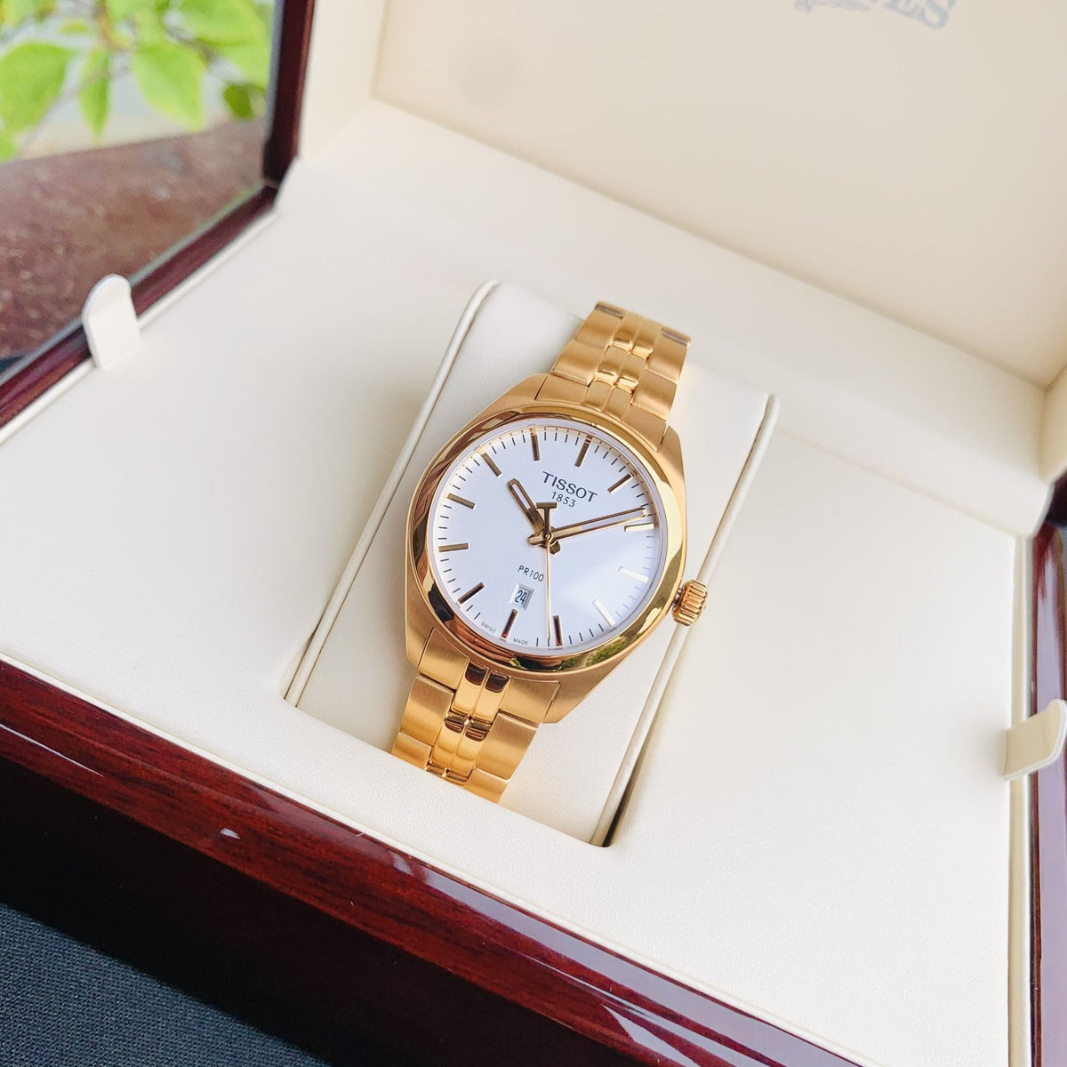 Shop Authentic Tissot T Classic PR 100 Lady White Dial Gold Steel Strap Watch for Women - T101.210.33.031.00 - Luxxuri