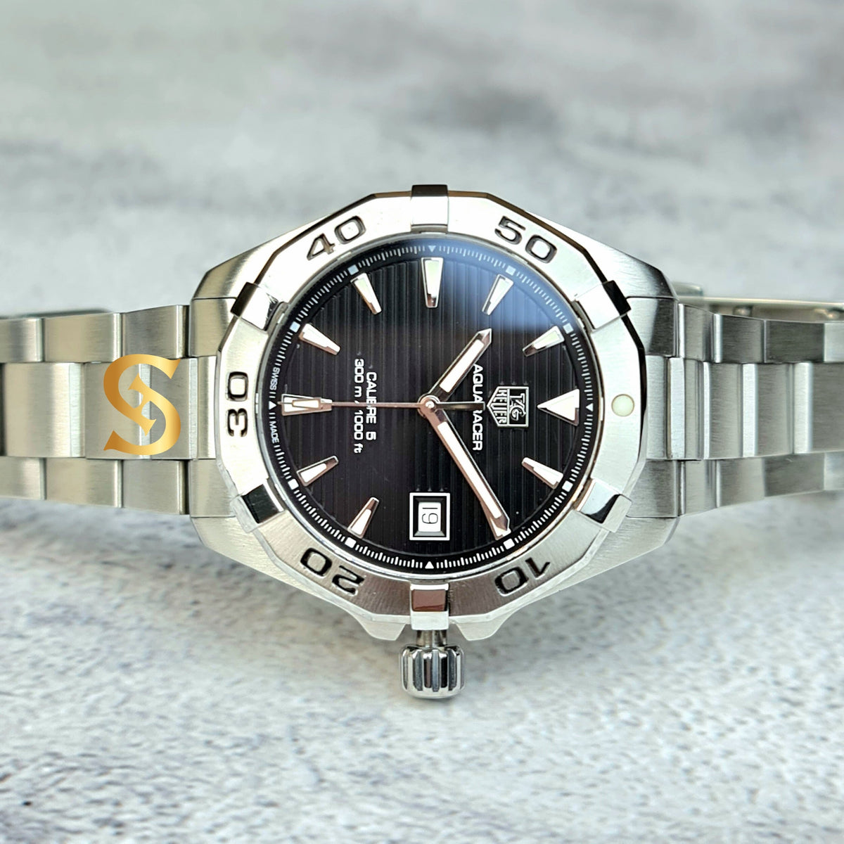 Shop Authentic Tag Heuer Aquaracer Black Dial Watch for Men - WAY2110.BA0928 - Luxxuri