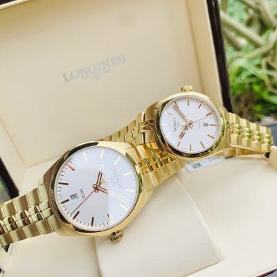 Shop Authentic Tissot T Classic PR 100 Lady White Dial Gold Steel Strap Watch for Women - T101.210.33.031.00 - Luxxuri