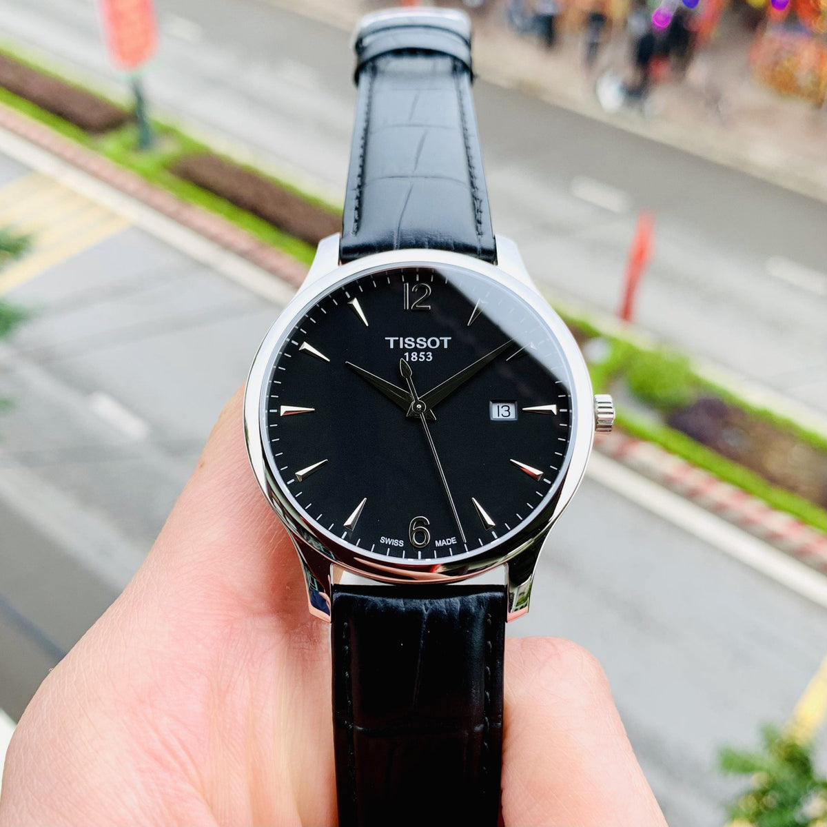 Shop Authentic Tissot T Classic Tradition Black Dial Black Leather Strap Watch For Men - T063.610.16.057.00 - Luxxuri
