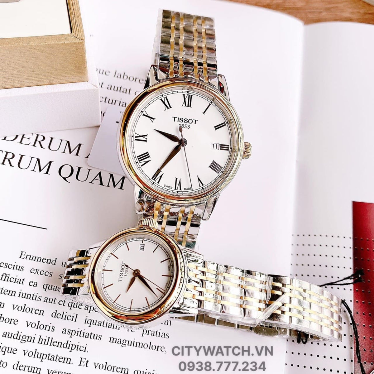 Shop Authentic Tissot T Classic Carson Quartz White Dial Two Tone Steel Strap Watch for Men - T085.410.22.011.00 - Luxxuri