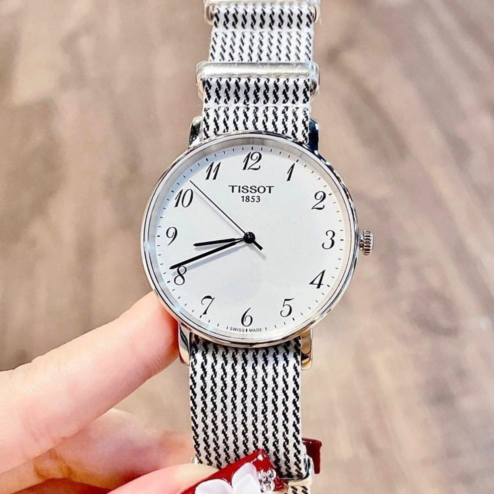Shop Authentic Tissot T Classic Everytime Medium White Dial Two Tone NATO Strap Watch for Women - T109.410.18.032.00 - Luxxuri