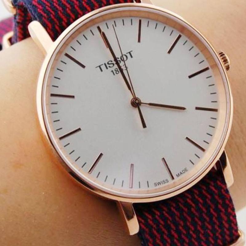Shop Authentic Tissot T Classic Everytime Medium White Dial Two Tone NATO Strap Watch for Men - T109.410.38.031.00 - Luxxuri