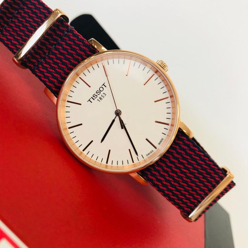 Shop Authentic Tissot T Classic Everytime Medium White Dial Two Tone NATO Strap Watch for Men - T109.410.38.031.00 - Luxxuri