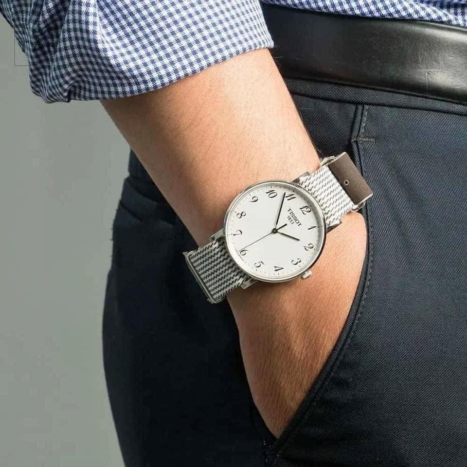 Shop Authentic Tissot T Classic Everytime Medium White Dial Two Tone NATO Strap Watch for Women - T109.410.18.032.00 - Luxxuri