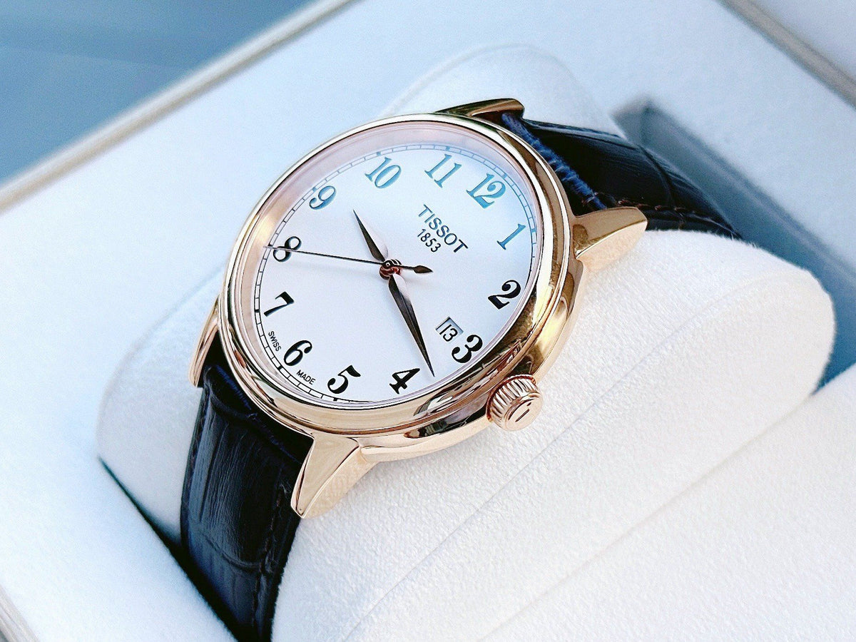 Shop Authentic Tissot T Classic Carson Quartz White Dial Brown Leather Strap Watch for Men - T085.410.36.012.00 - Luxxuri