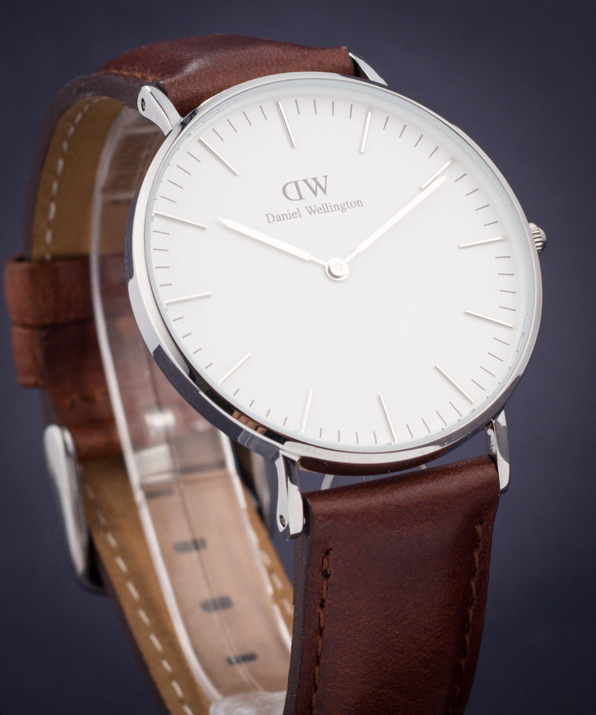 Shop Authentic Daniel Wellington St Mawes White Dial Brown Leather Strap Watch For Men - DW00100052 - Luxxuri