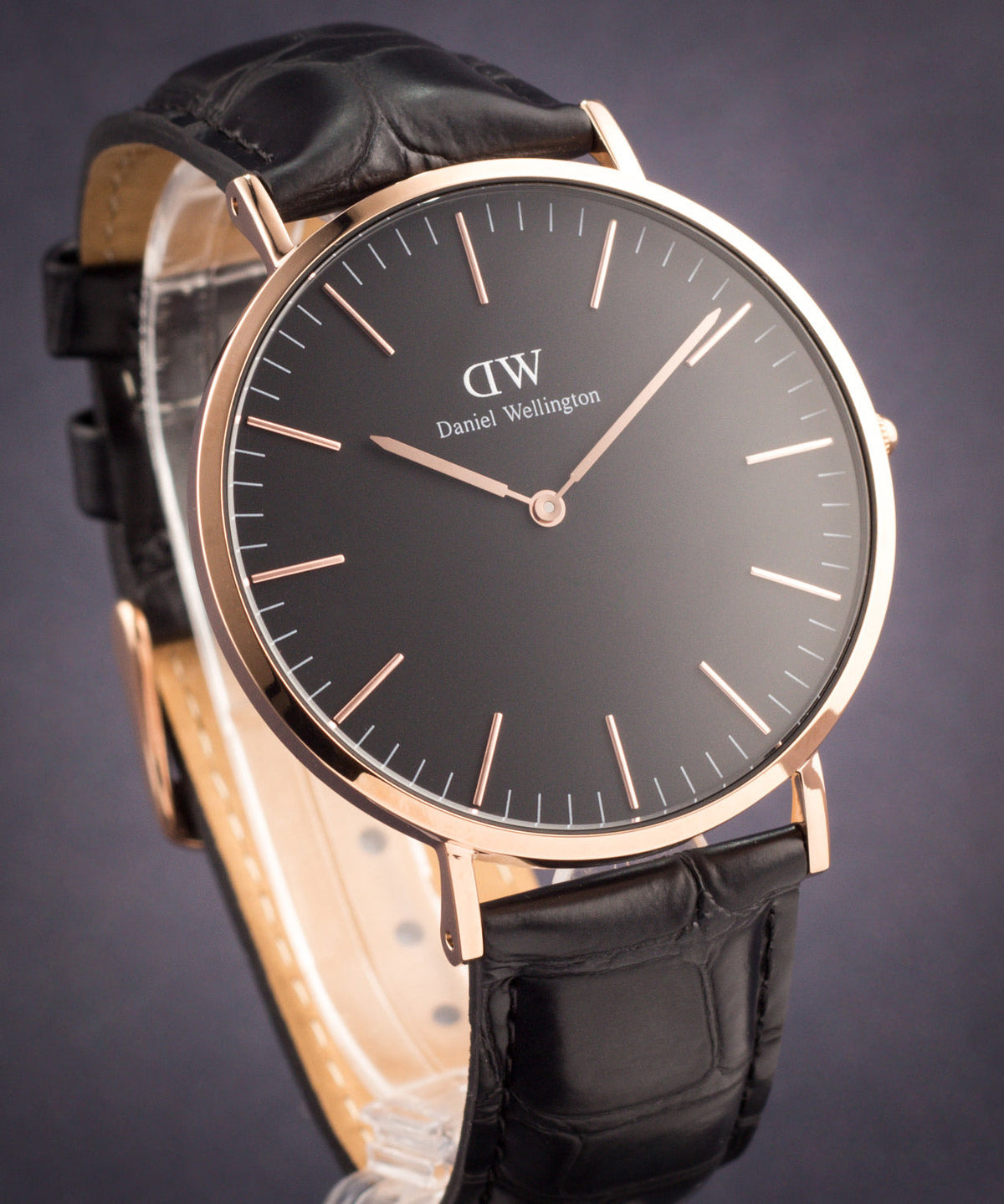 Shop Authentic Daniel Wellington Classic Reading Black Dial Black Leather Strap Watch For Men - DW00100129 - Luxxuri