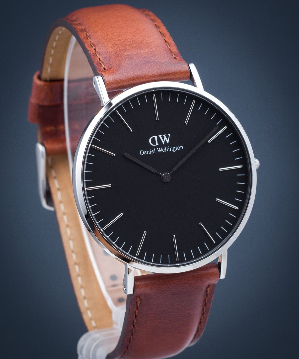 Shop Authentic Daniel Wellington Classic St Mawes Black Dial Brown Leather Strap Watch For Men - DW00100130 - Luxxuri