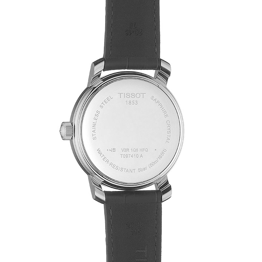 Shop Authentic Tissot T Classic Bridgeport Silver Dial Brown Leather Strap Watch For Men - T097.410.16.038.00 - Luxxuri