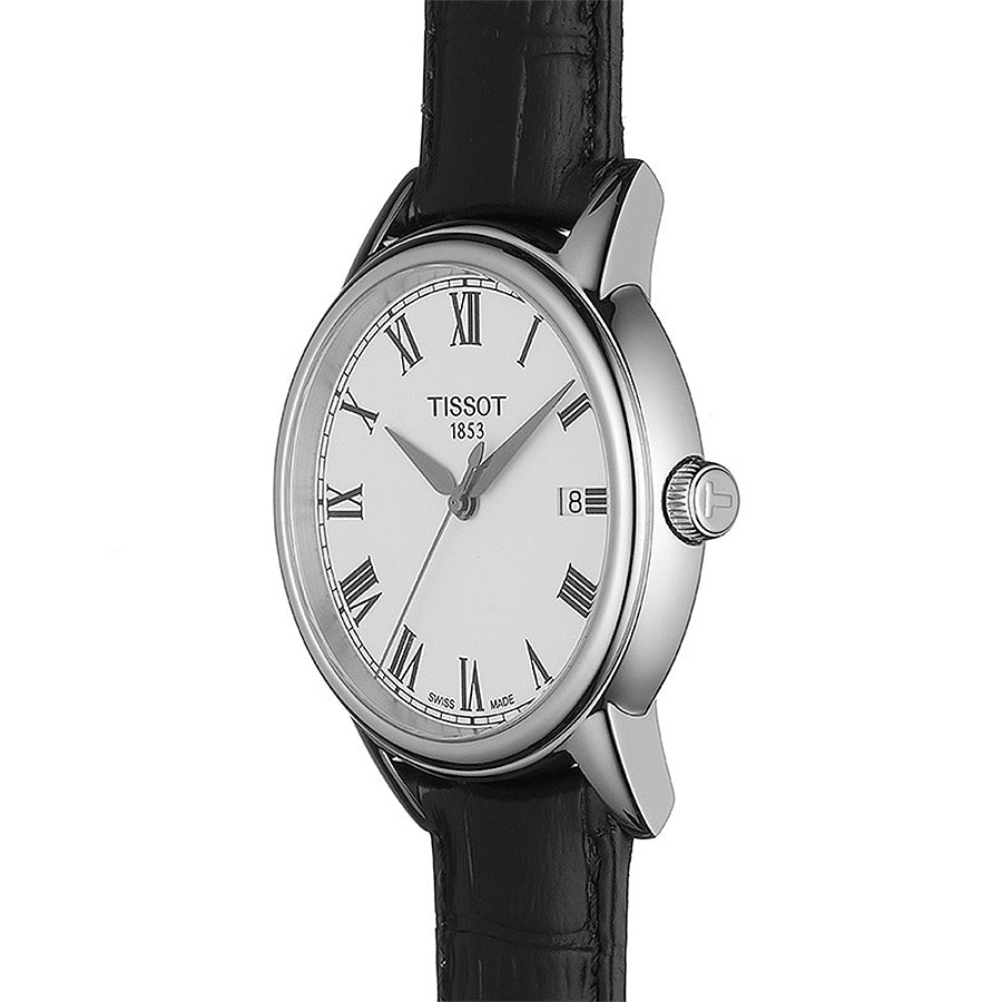 Shop Authentic Tissot T Classic Carson White Dial Black Leather Strap Watch for Men - T085.410.16.013.00 - Luxxuri