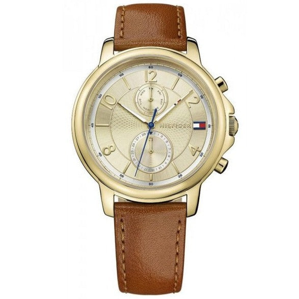 Shop Authentic Tommy Hilfiger Claudia Rose Gold Dial Brown Leather Strap Watch for Women - 1781818 - Luxxuri