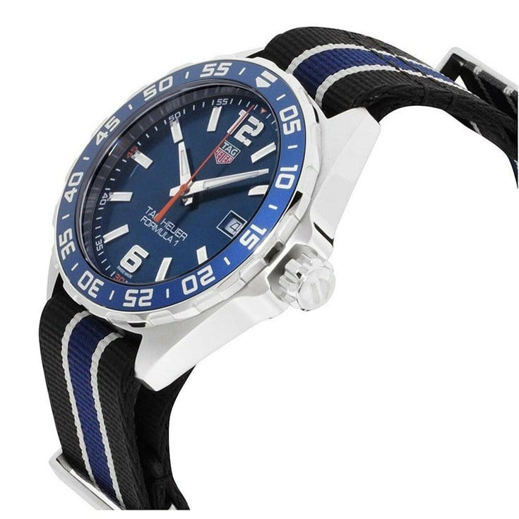 Shop Authentic Tag Heuer Formula 1 Quartz Blue Dial Two Tone NATO Strap Watch for Men - WAZ1010.FC8197 - Luxxuri