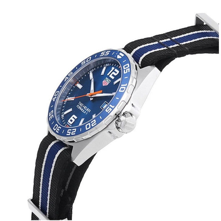 Shop Authentic Tag Heuer Formula 1 Quartz Blue Dial Two Tone NATO Strap Watch for Men - WAZ1010.FC8197 - Luxxuri