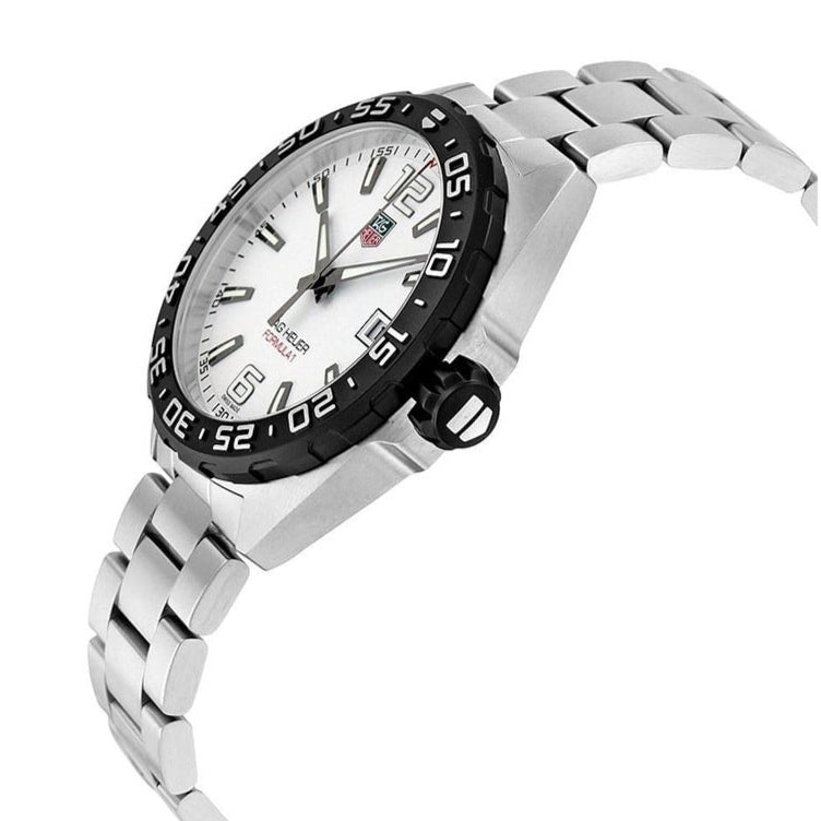 Shop Authentic Tag Heuer Formula 1 White Dial Silver Steel Strap Watch for Men - WAZ1111.BA0875 - Luxxuri