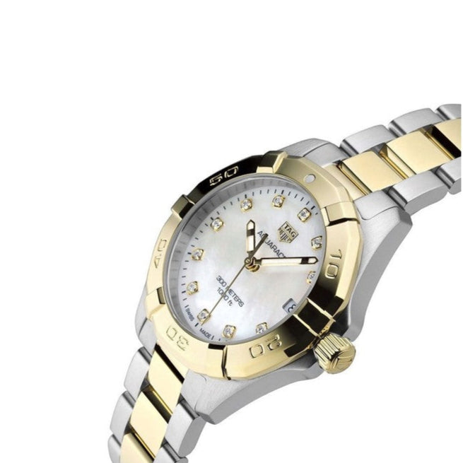 Shop Authentic Tag Heuer Aquaracer White Mother of Pearl Dial Watch for Women - WBD1322.BB0320 - Luxxuri