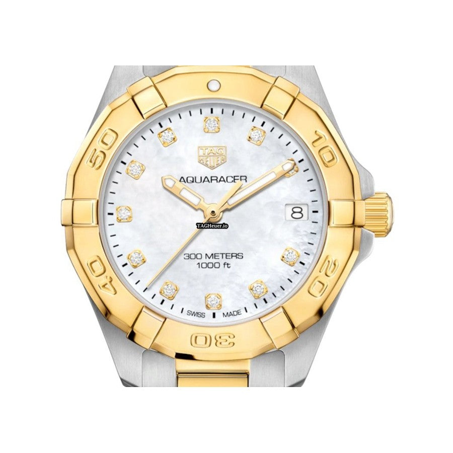 Shop Authentic Tag Heuer Aquaracer White Mother of Pearl Dial Watch for Women - WBD1322.BB0320 - Luxxuri