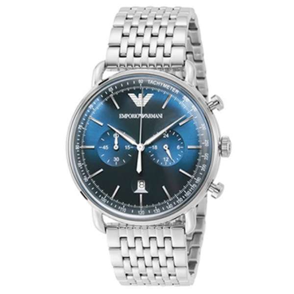  Shop Authentic Emporio Armani Aviator Chronograph Blue Dial Silver Steel Strap Watch For Men - AR11238 - Luxxuri