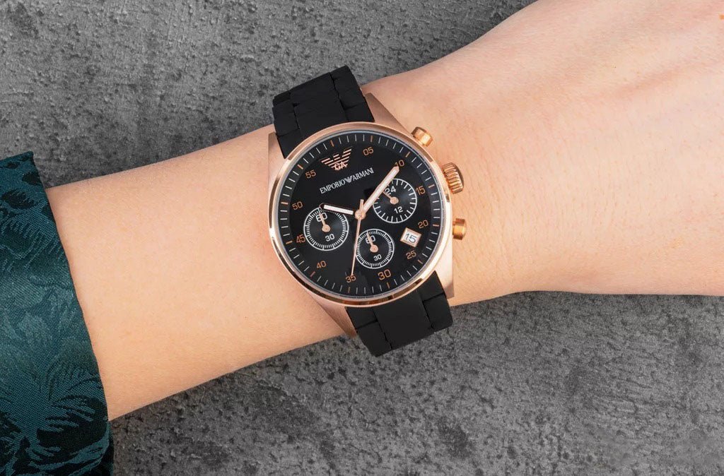  Shop Authentic Emporio Armani Sportivo Black Dial Black Steel Strap Watch For Women - AR5906 - Luxxuri