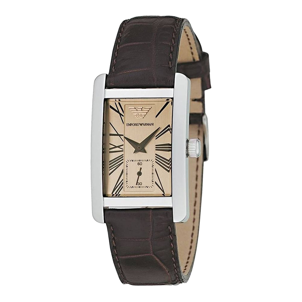  Shop Authentic Emporio Armani Classic Beige Dial Brown Leather Strap Watch For Women - AR0155 - Luxxuri