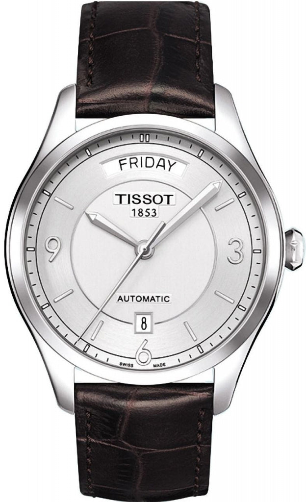  Shop Authentic Tissot T Classic T One Automatic Silver Dial Brown Leather Strap Watch For Men - T038.430.16.037.00 - Luxxuri