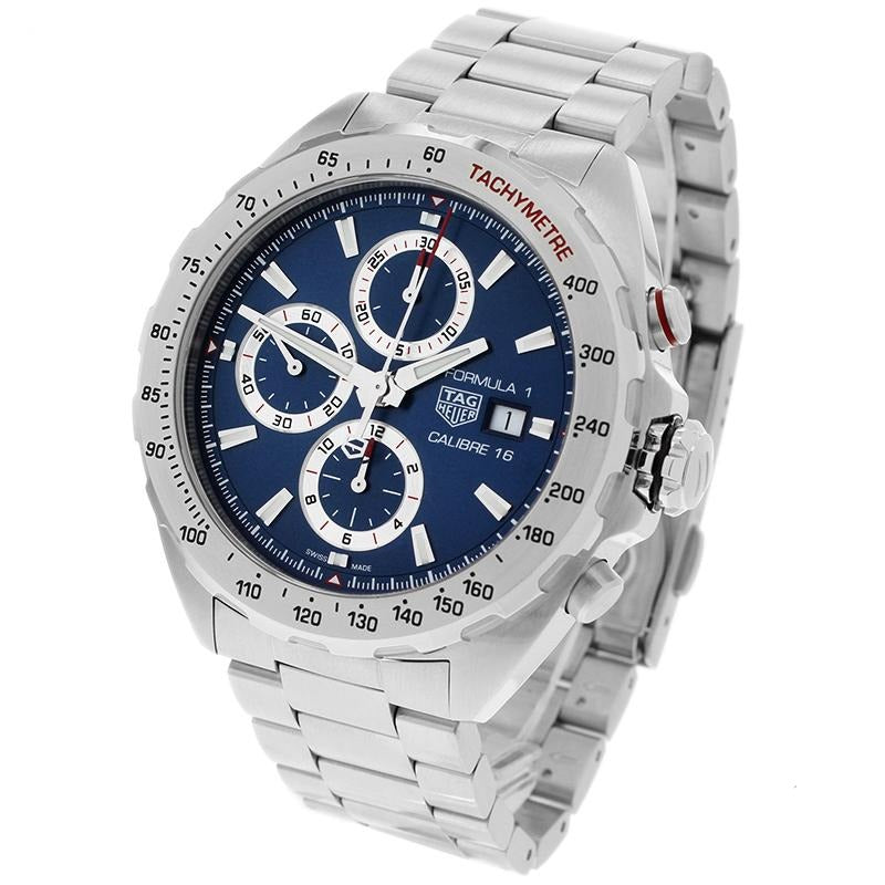  Shop Authentic Tag Heuer Formula 1 Automatic Chronograph Blue Dial Silver Strap Watch for Men - CAZ2015.BA0876 - Luxxuri