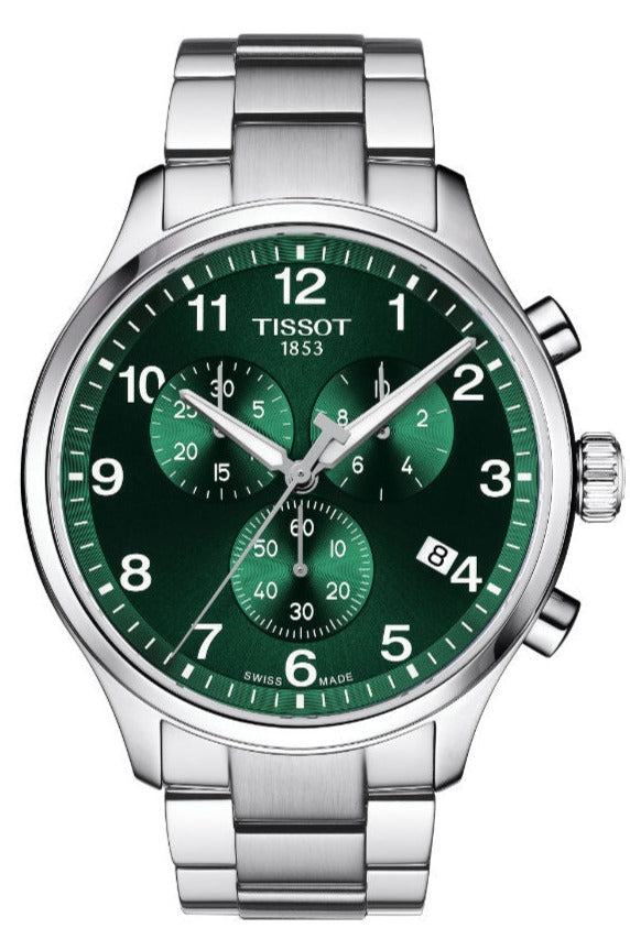  Shop Authentic Tissot Chrono XL Classic Green Dial Silver Steel Strap Watch for Men - T116.617.11.091.00 - Luxxuri
