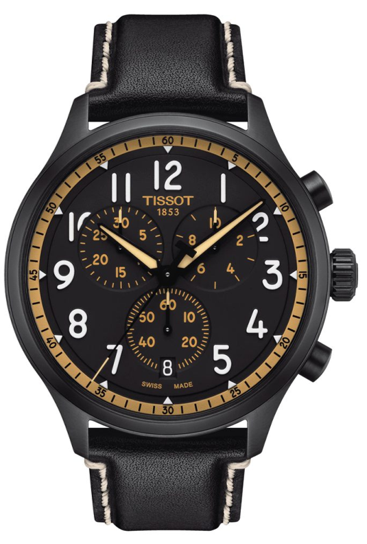  Shop Authentic Tissot Chrono XL Vintage Chronograph Black Dial Black Leather Strap Watch For Men - T116.617.36.052.02 - Luxxuri