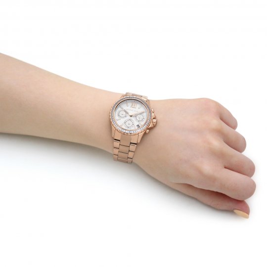  Shop Authentic Michael Kors Everest Chronograph Silver Dial Rose Gold Steel Strap Watch For Women - MK7213 - Luxxuri