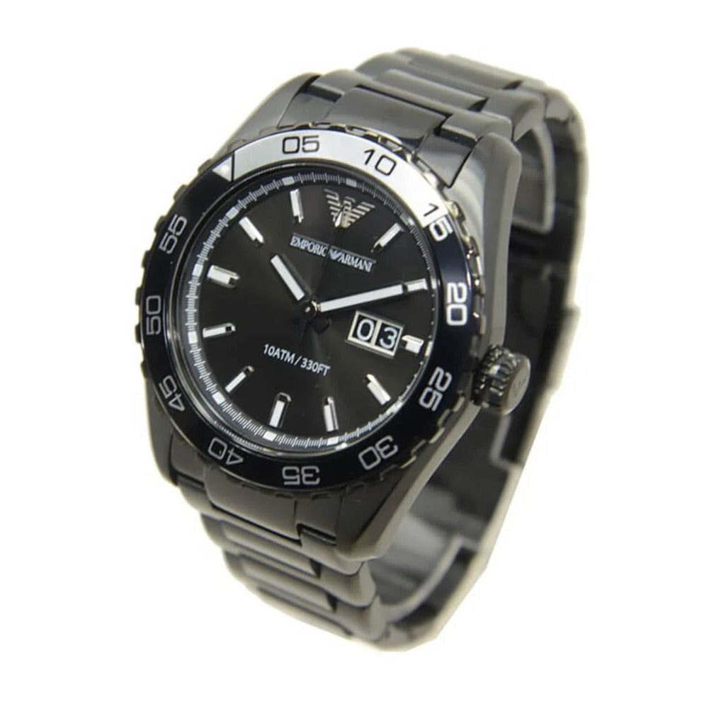  Shop Authentic Emporio Armani Sportivo Quartz Black Dial Black Steel Strap Watch For Men - AR6049 - Luxxuri