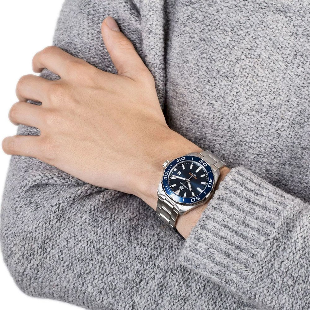  Shop Authentic Tag Heuer Aquaracer Blue Dial Watch for Men - WAY101C.BA0746 - Luxxuri