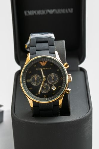  Shop Authentic Emporio Armani Sportivo Quartz Black Dial Black Steel Strap Watch For Men - AR8023 - Luxxuri