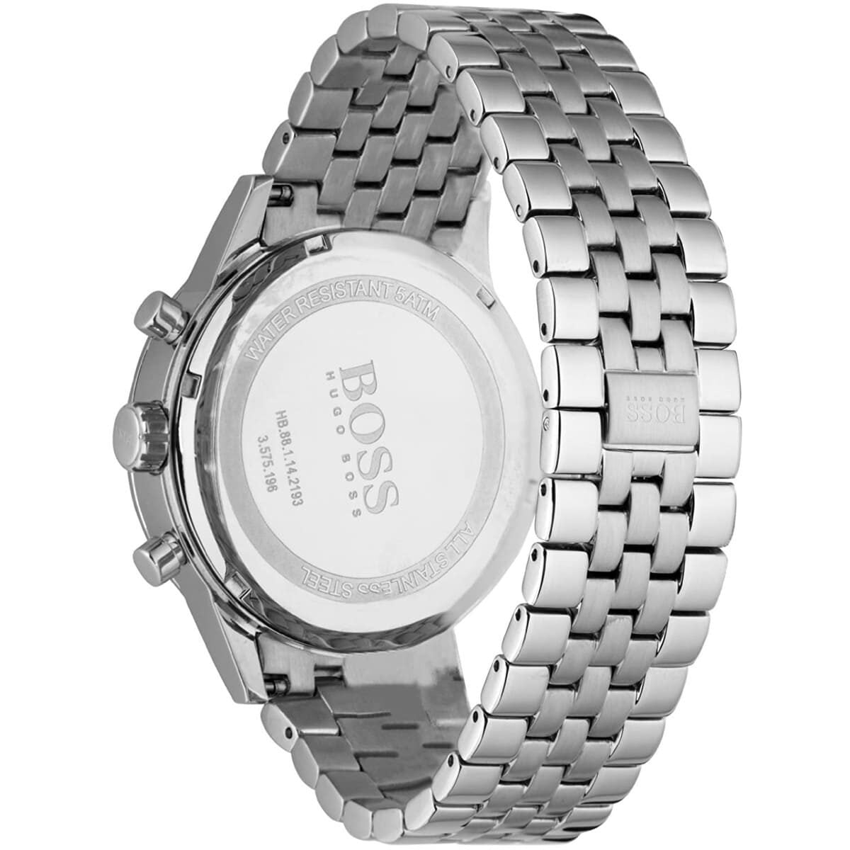  Shop Authentic Hugo Boss Aeroliner Chronograph White Dial Silver Steel Strap Watch For Men - 1512445 - Luxxuri