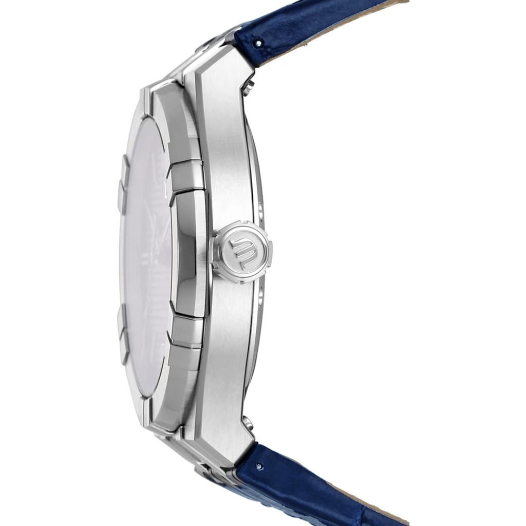  Shop Authentic Maurice Lacroix Aikon Chronograph Blue Dial Blue Leather Strap Watch for Men - AI1018-SS001-430-1 - Luxxuri