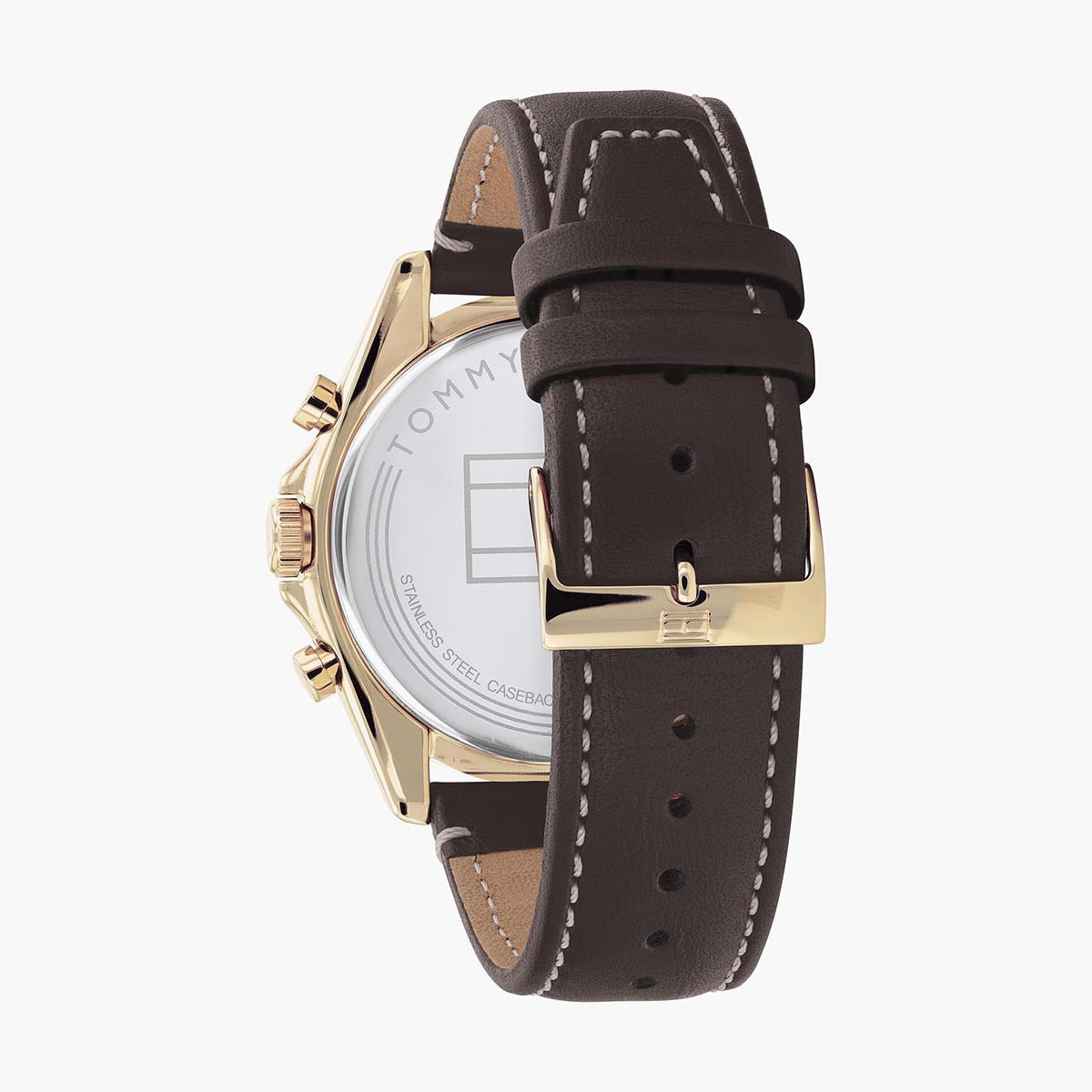  Shop Authentic Tommy Hilfiger Parker Chronograph Black Dial Brown Leather Strap Watch For Men  - 1791836 - Luxxuri