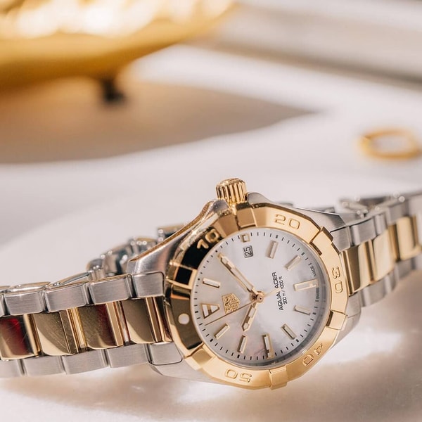  Shop Authentic Tag Heuer Aquaracer Mother of Pearl Dial Watch for Women - WBD1320.BB0320 - Luxxuri