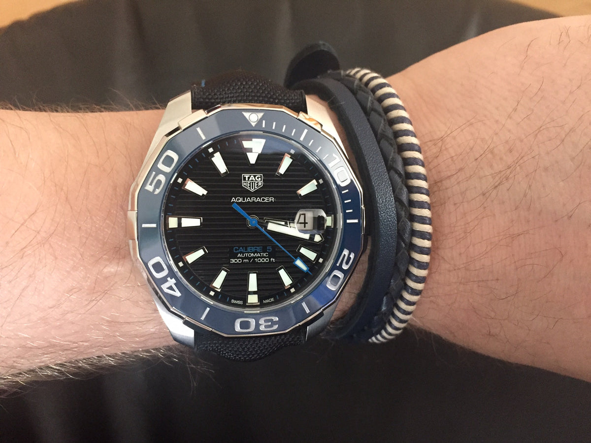  Shop Authentic Tag Heuer Aquaracer Black Dial Watch for Men - WAY201C.FC6395 - Luxxuri