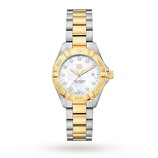  Shop Authentic Tag Heuer Aquaracer White Mother of Pearl Dial Watch for Women - WBD1322.BB0320 - Luxxuri