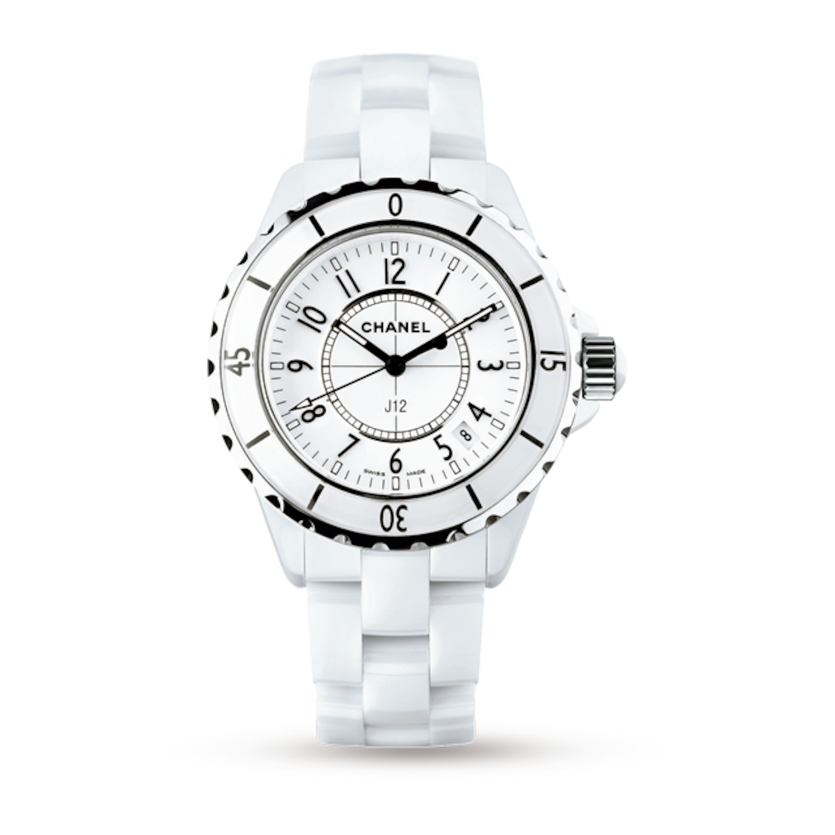  Shop Authentic Chanel J12 Ceramic White Dial White Steel Strap Watch for Women - J12 H0968 - Luxxuri