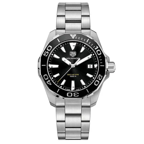  Shop Authentic Tag Heuer Aquaracer Black Dial Silver Steel Strap Watch for Men - WAY111A.BA0928 - Luxxuri