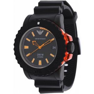  Shop Authentic Emporio Armani Sportivo Quartz Black Dial Black Silicone Strap Watch For Men - AR5969 - Luxxuri