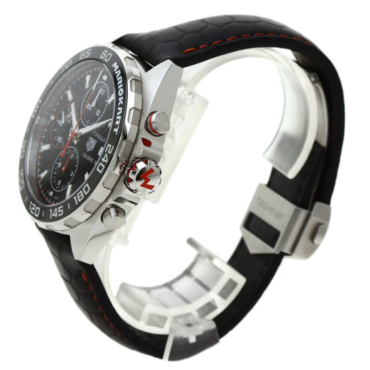  Shop Authentic Tag Heuer Formula 1 Mario Kart Chronograph Black Dial Black Leather Strap Watch for Men - CAZ201E.FC6517 - Luxxuri