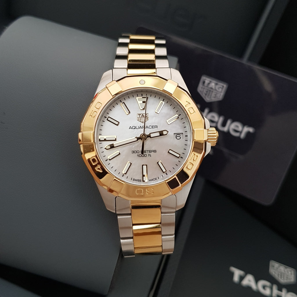  Shop Authentic Tag Heuer Aquaracer Mother of Pearl Dial Watch for Women - WBD1320.BB0320 - Luxxuri