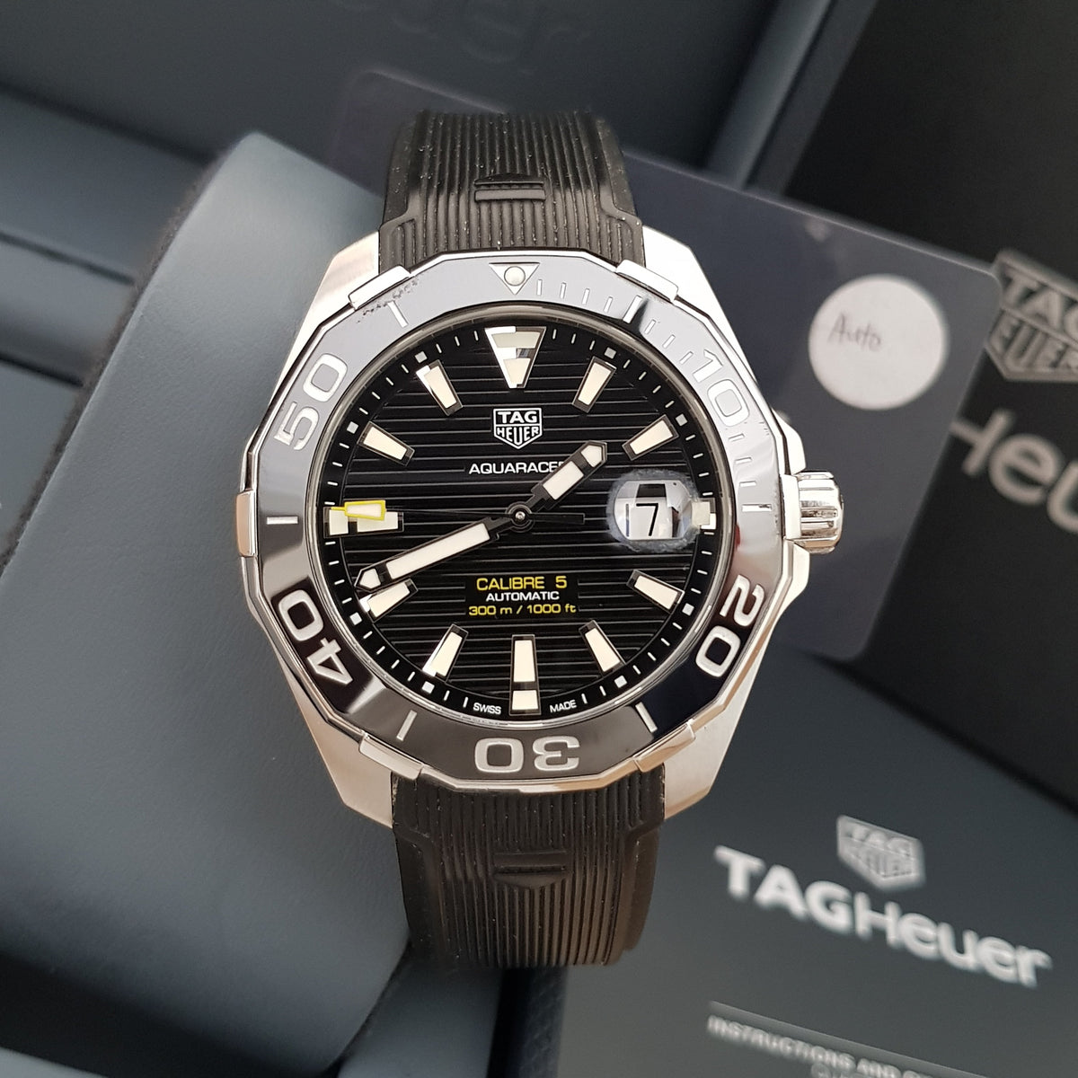  Shop Authentic Tag Heuer Aquaracer Black Dial Watch for Men - WAY201A.FT6142 - Luxxuri