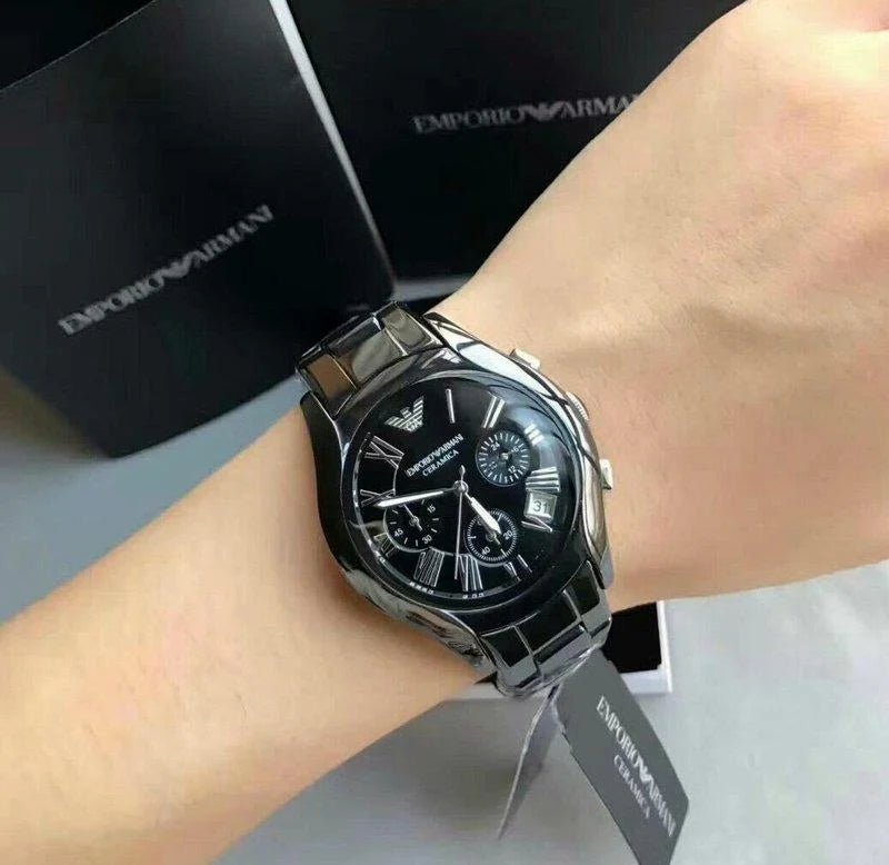  Shop Authentic Emporio Armani Black Ceramic Dial Ceramic Strap Watch For Women - AR1401 - Luxxuri