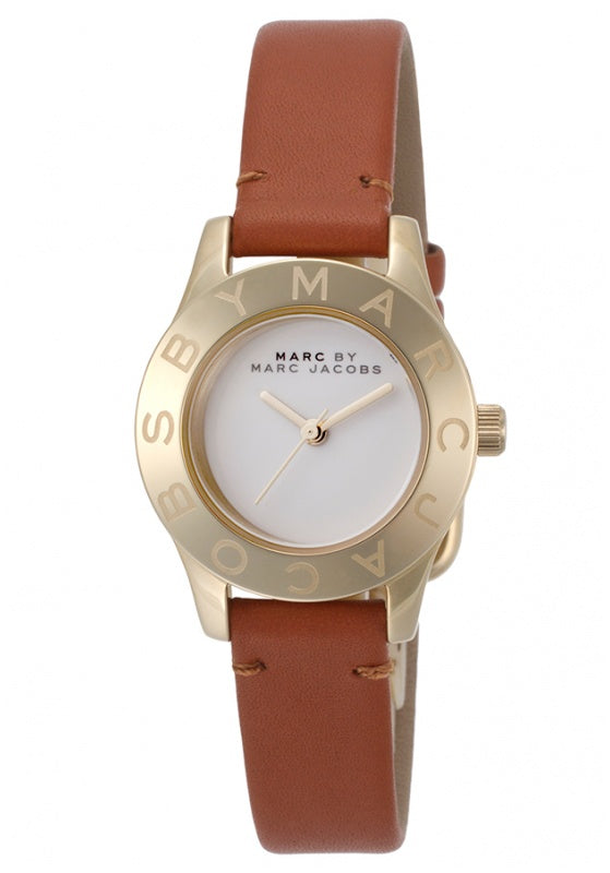  Shop Authentic Marc Jacobs Mini Blade White Dial Brown Leather Strap Watch for Women - MBM1219 - Luxxuri