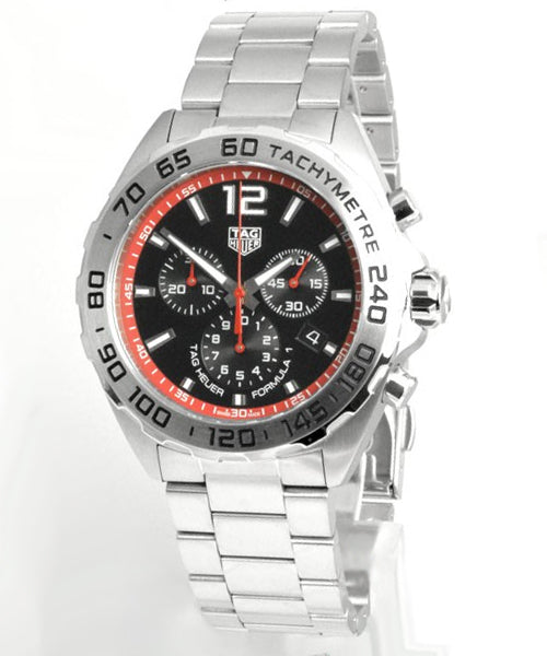  Shop Authentic Tag Heuer Formula 1 Chronograph Black Dial Silver Steel Strap Watch for Men - CAZ101Y.BA0842 - Luxxuri