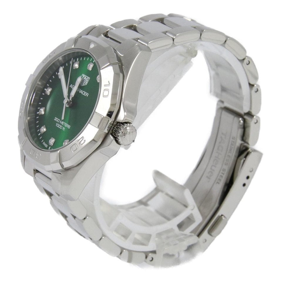  Shop Authentic Tag Heuer Aquaracer Diamonds Emerald Green Dial Watch for Women - WBD1316.BA0740 - Luxxuri