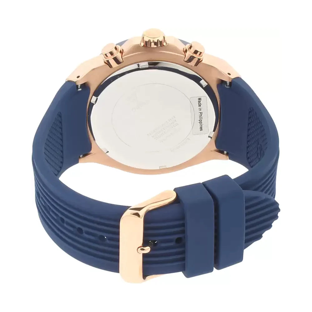Guess Poseidon Blue Dial Blue Rubber Strap Watch for Men - GW0057G2